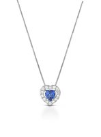 Collana Lelune Donna LELUNE DIAMONDS in Oro bianco Zaffiro 0.30 Ct LDPLZB009030 - LDPLZB009030